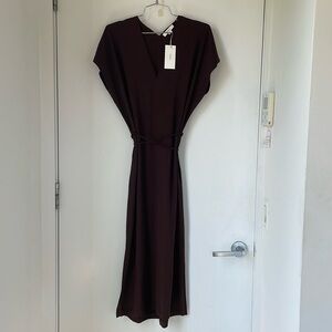 Vince brown V-neck dress